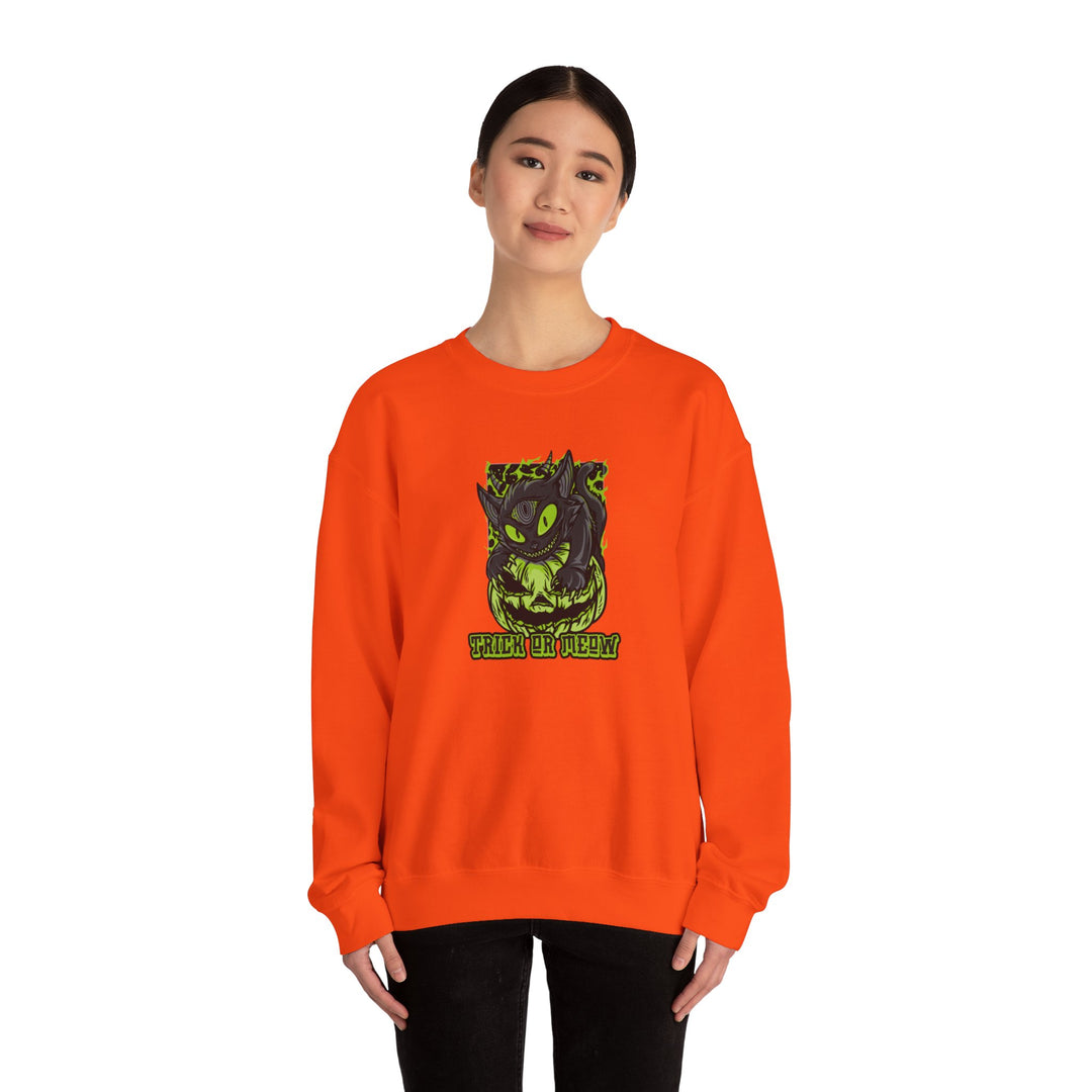 "Trick or Meow" - Spooky Purrfection! Crewneck Sweatshirt