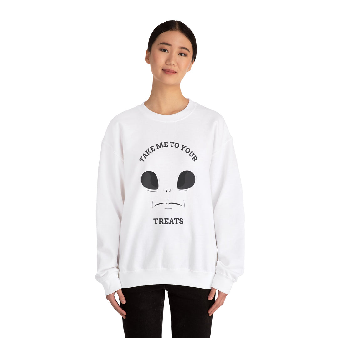 "Take Me To Your Treats" - Sweet & Spooky Style Crewneck Sweatshirt