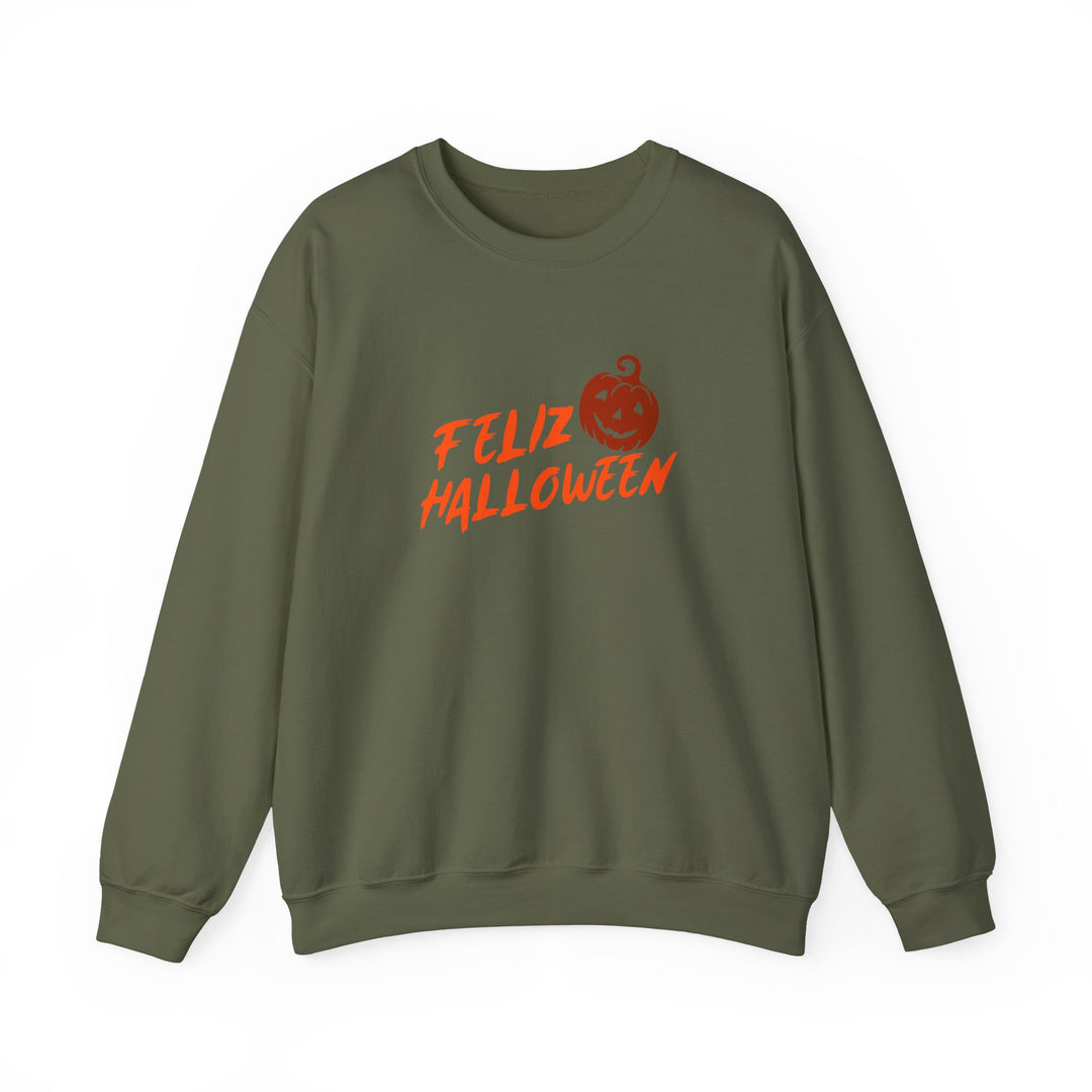 "Feliz Halloween" - Spooktacular Style Crewneck Sweatshirt