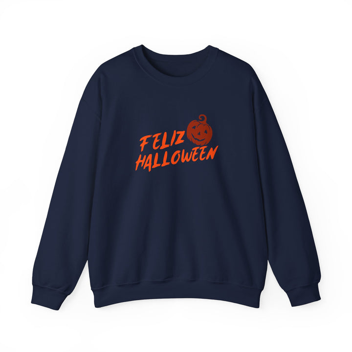 "Feliz Halloween" - Spooktacular Style Crewneck Sweatshirt