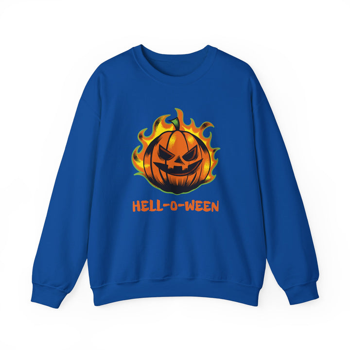 "HELL-O-WEEN" - Spook Tacular Comfort Crewneck Sweatshirt