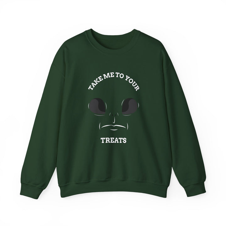 "Take Me To Your Treats" - Sweet & Spooky Style Crewneck Sweatshirt