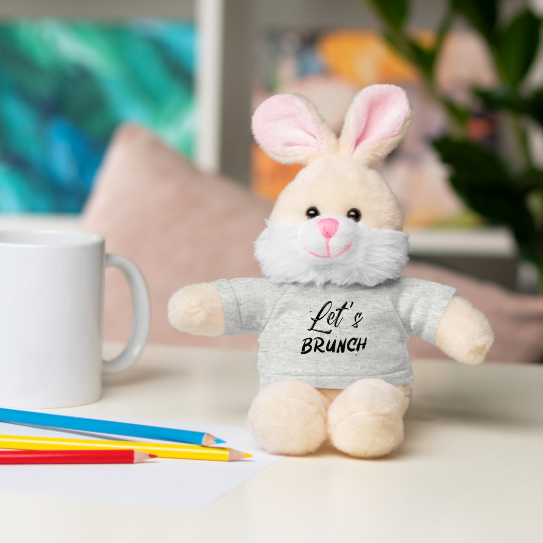 "Let's Brunch" Stuffed Animals with Tee = Cuddly Fun!