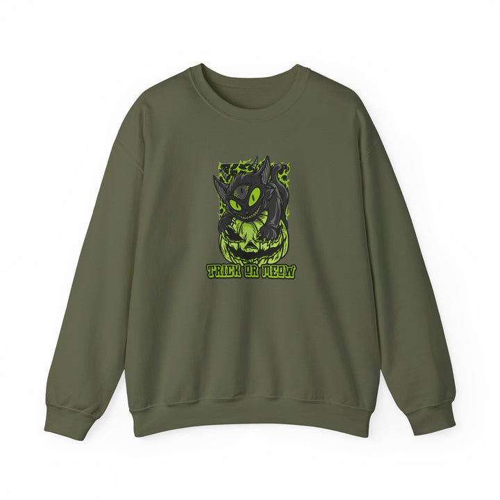 "Trick or Meow" - Spooky Purrfection! Crewneck Sweatshirt