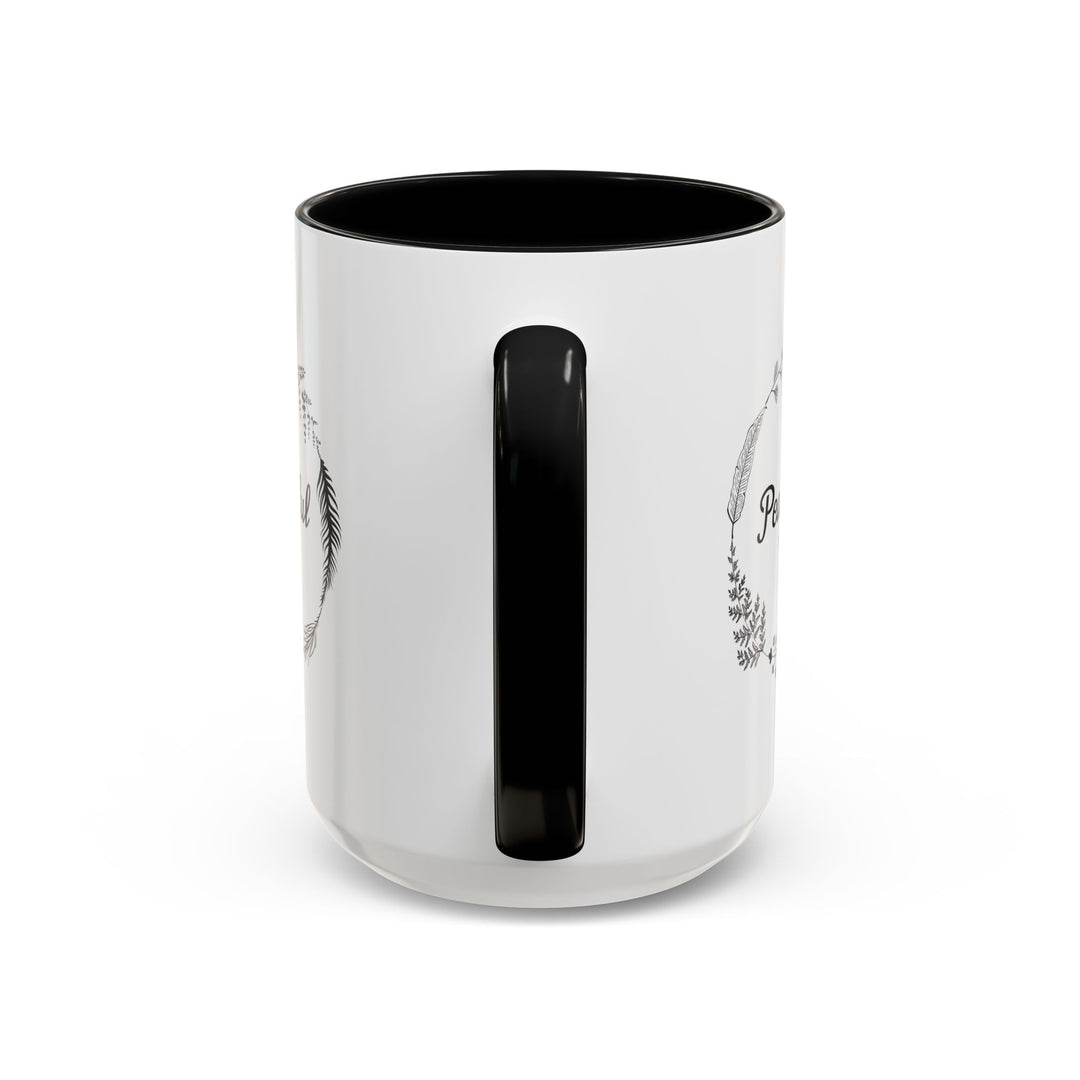 "Peaceful Vibes" Accent Coffee Mug (11, 15oz)