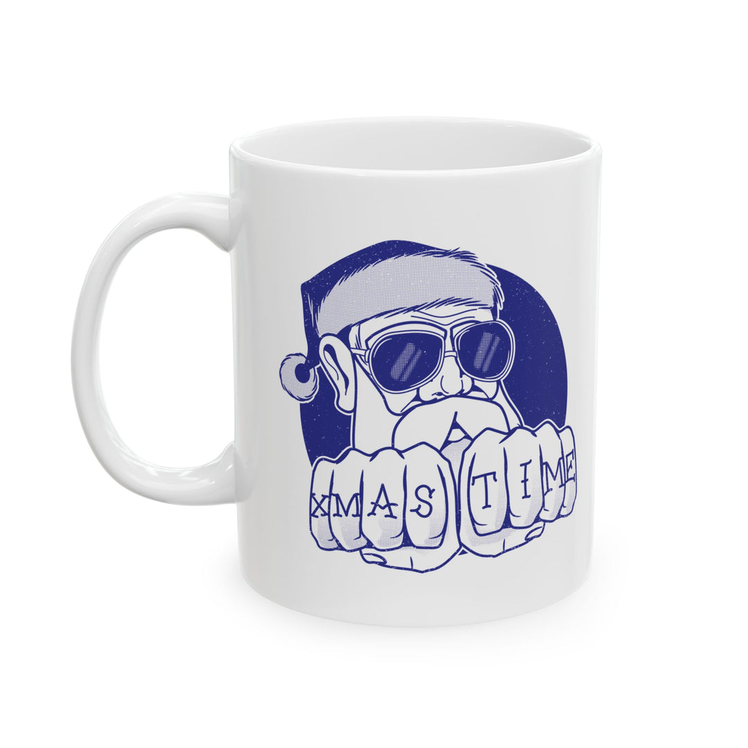 🎄 "XMAS TIME" Festive Mug – Sip in Holiday Style ☕ (navy blue)