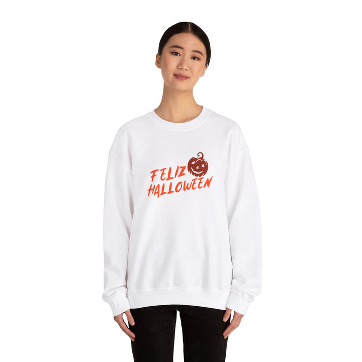 "Feliz Halloween" - Spooktacular Style Crewneck Sweatshirt