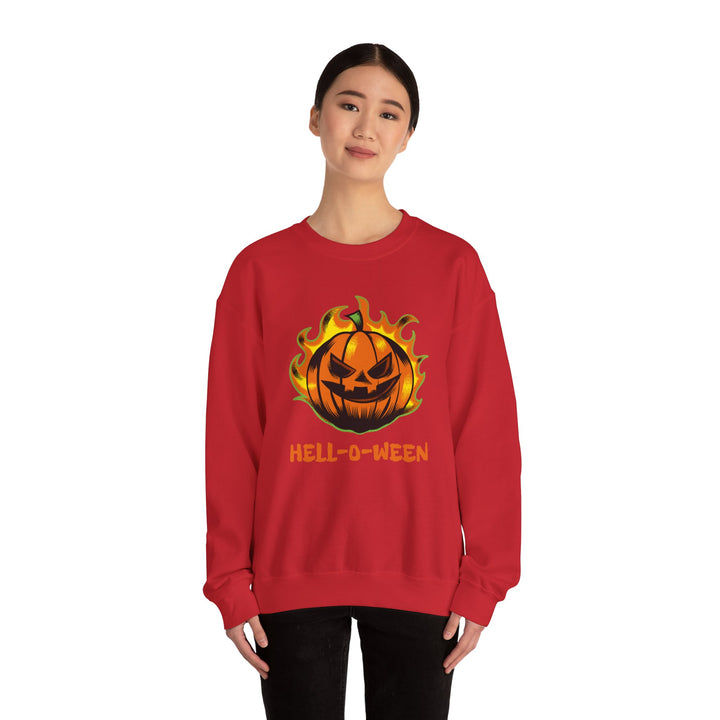 "HELL-O-WEEN" - Spook Tacular Comfort Crewneck Sweatshirt