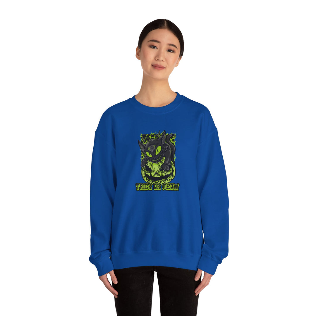 "Trick or Meow" - Spooky Purrfection! Crewneck Sweatshirt