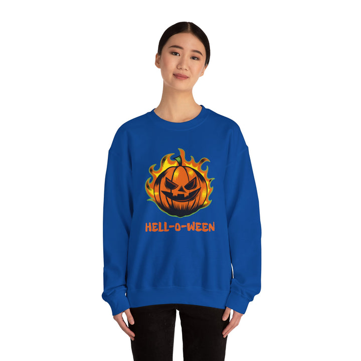 "HELL-O-WEEN" - Spook Tacular Comfort Crewneck Sweatshirt