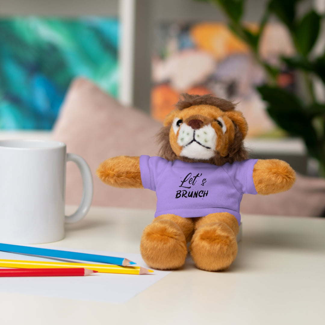 "Let's Brunch" Stuffed Animals with Tee = Cuddly Fun!