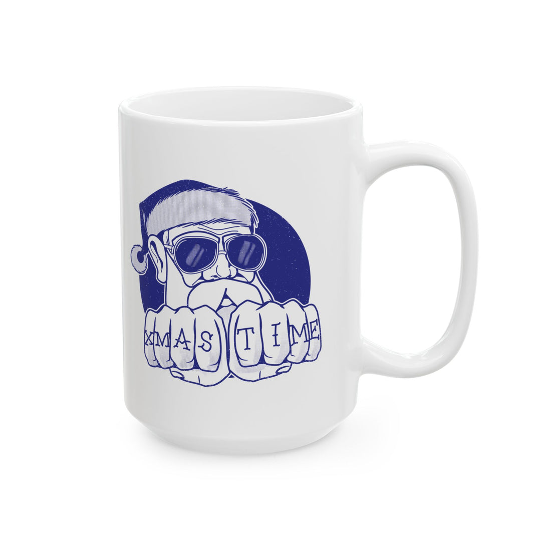 🎄 "XMAS TIME" Festive Mug – Sip in Holiday Style ☕ (navy blue)