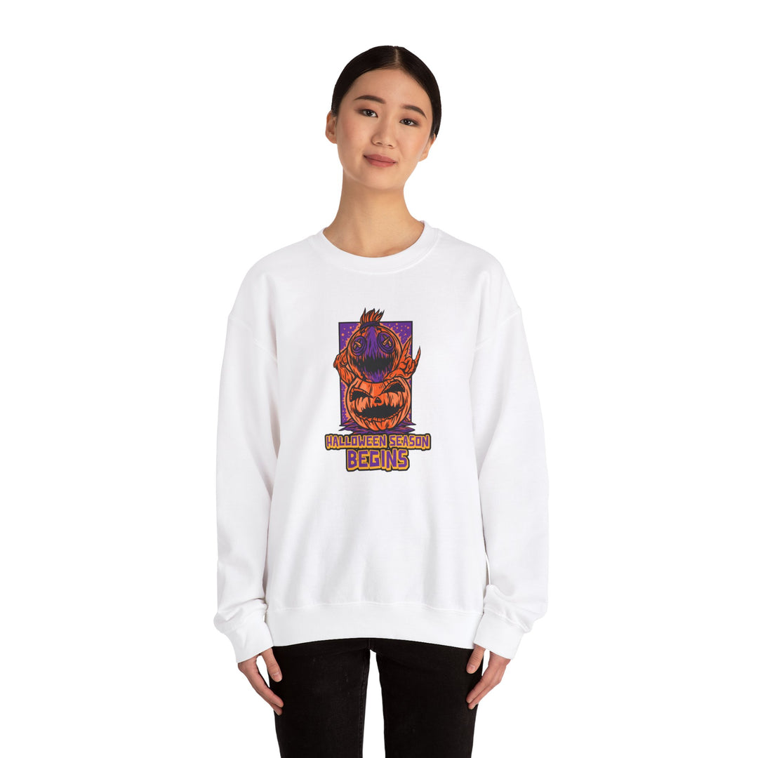 "Halloween Season Begins" - Start The Spookfest Crewneck Sweatshirt