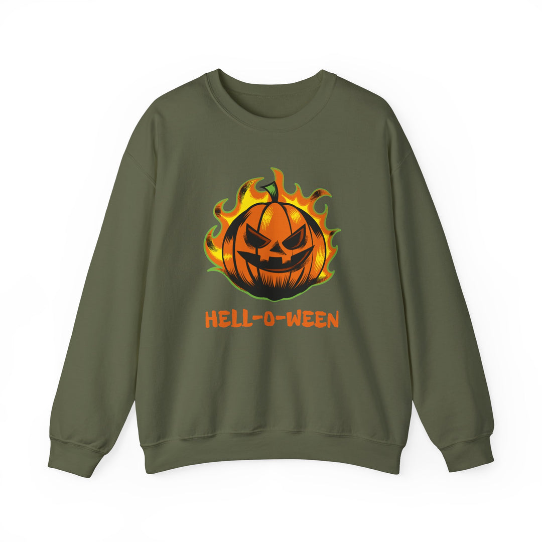 "HELL-O-WEEN" - Spook Tacular Comfort Crewneck Sweatshirt