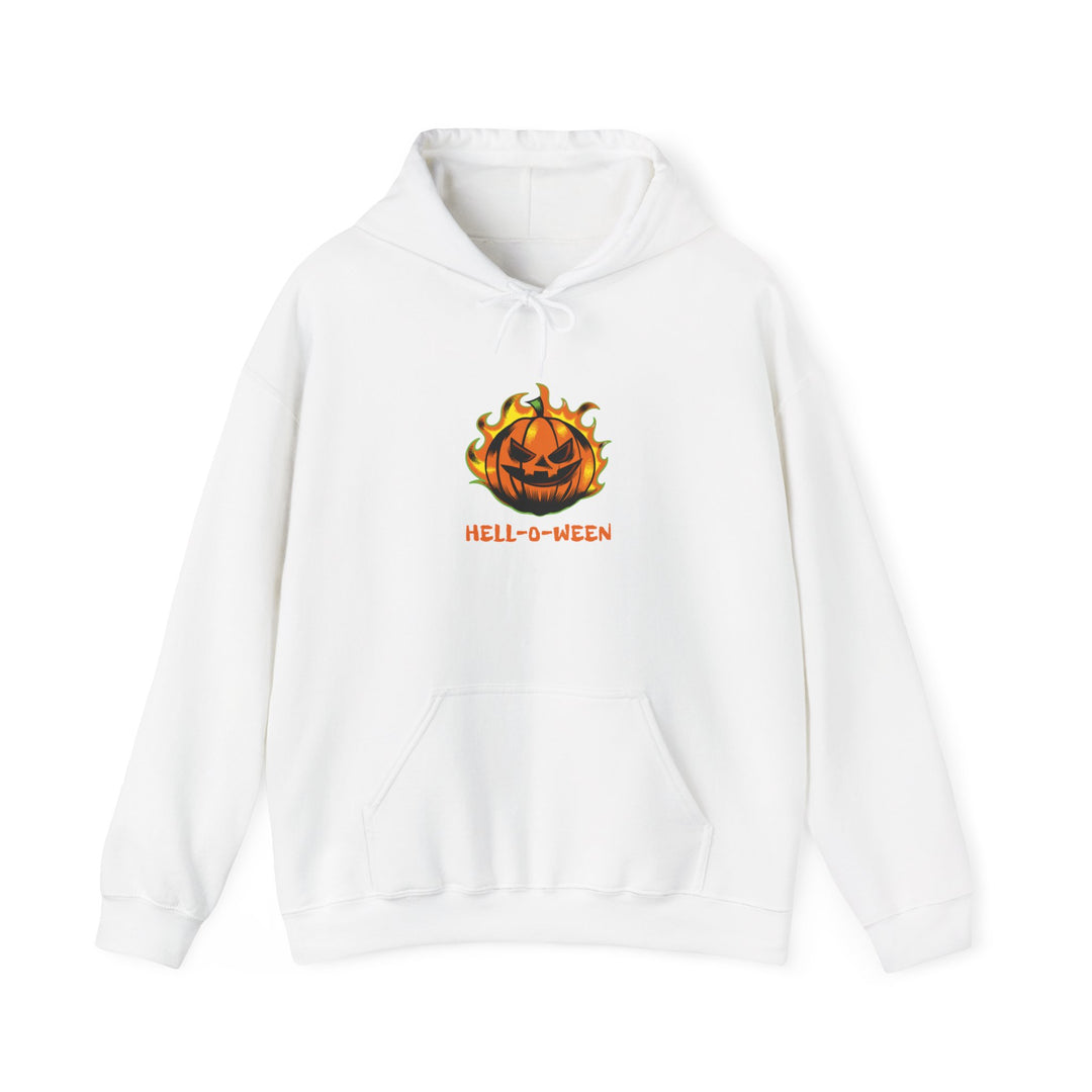 "HELL-O-WEEN" - Spook-Tacular Comfort Hooded Sweatshirt