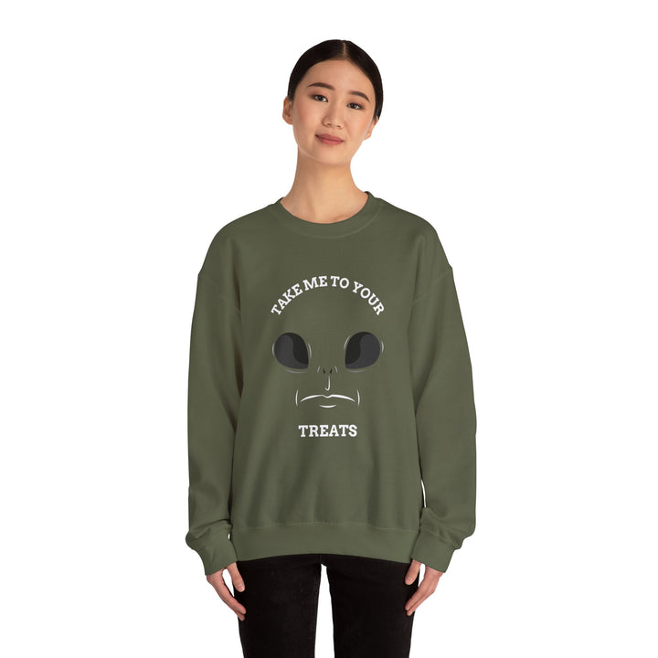 "Take Me To Your Treats" - Sweet & Spooky Style Crewneck Sweatshirt