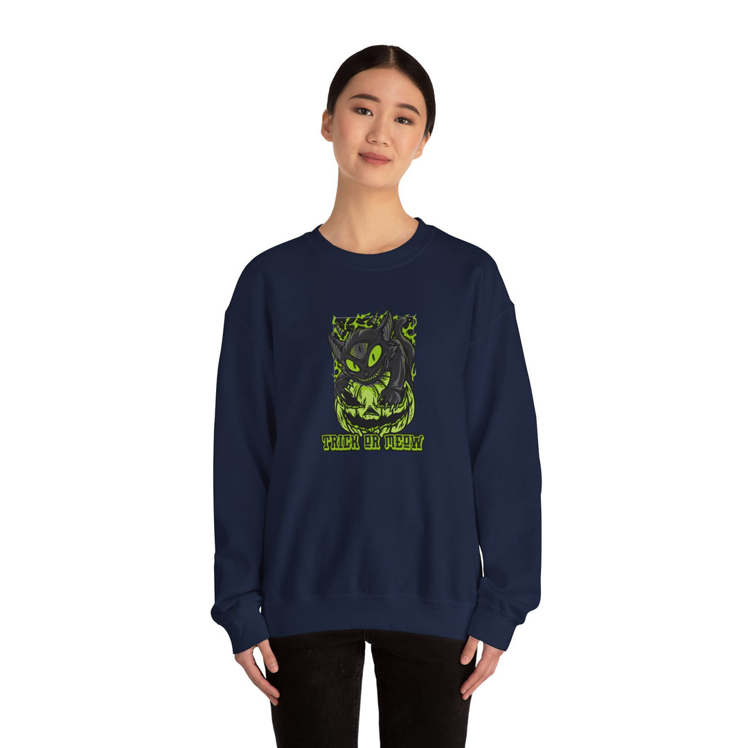 "Trick or Meow" - Spooky Purrfection! Crewneck Sweatshirt