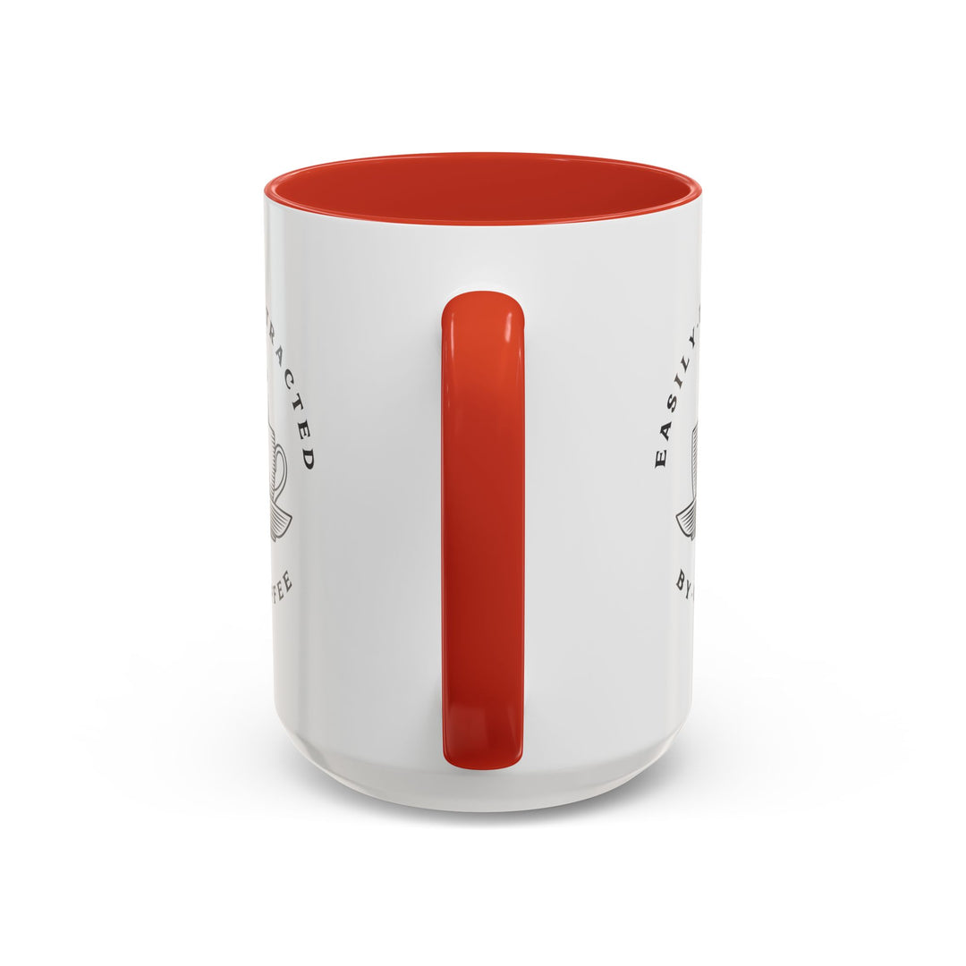 "Easily Distracted By Coffee" Accent Coffee Mug (11, 15oz)