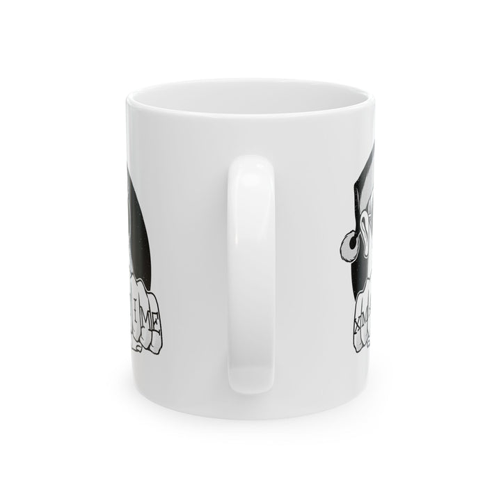 🎄 "XMAS TIME" Festive Mug – Sip in Holiday Style ☕ (black design)