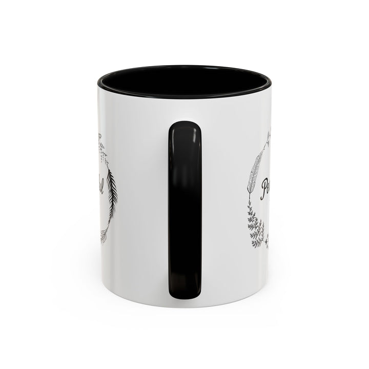 "Peaceful Vibes" Accent Coffee Mug (11, 15oz)