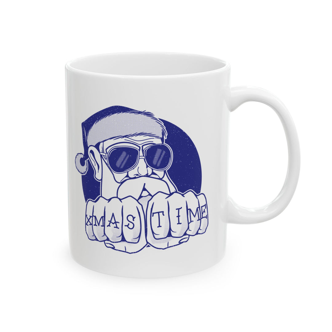 🎄 "XMAS TIME" Festive Mug – Sip in Holiday Style ☕ (navy blue)