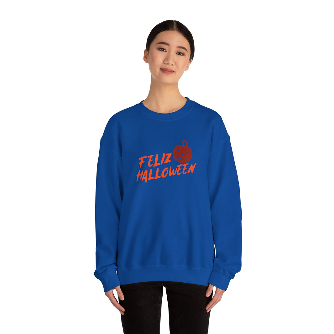 "Feliz Halloween" - Spooktacular Style Crewneck Sweatshirt