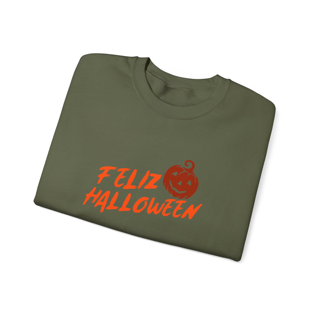 "Feliz Halloween" - Spooktacular Style Crewneck Sweatshirt