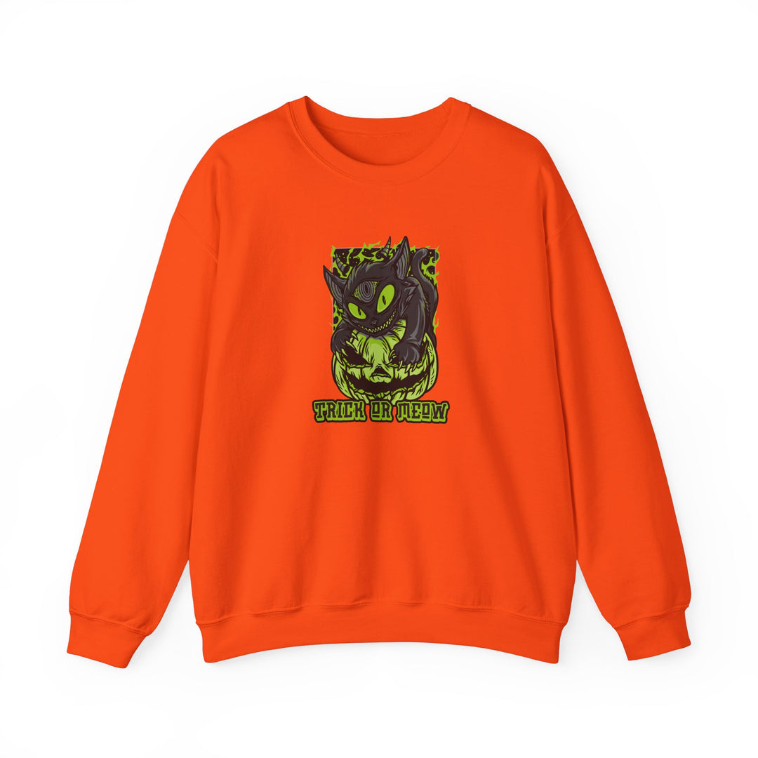 "Trick or Meow" - Spooky Purrfection! Crewneck Sweatshirt