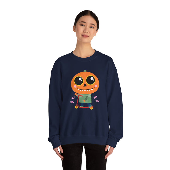 "Pumpkin Rider" - Rev Up Your Halloween Crewneck Sweatshirt