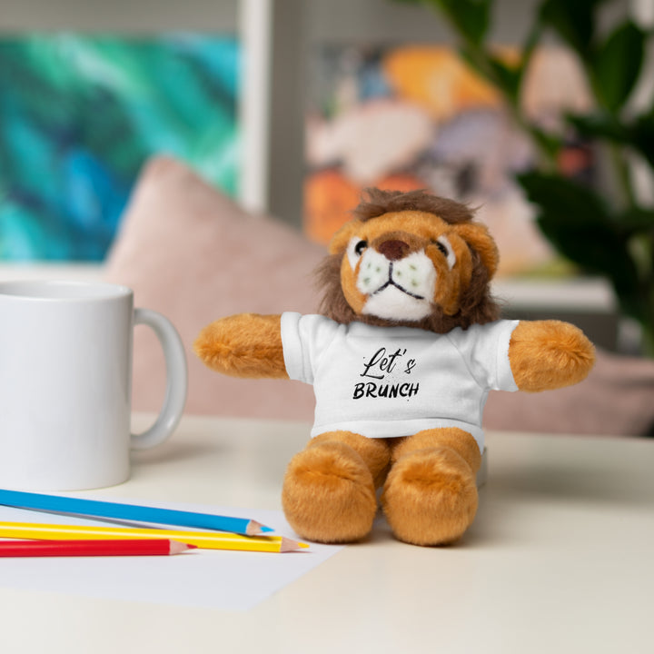 "Let's Brunch" Stuffed Animals with Tee = Cuddly Fun!