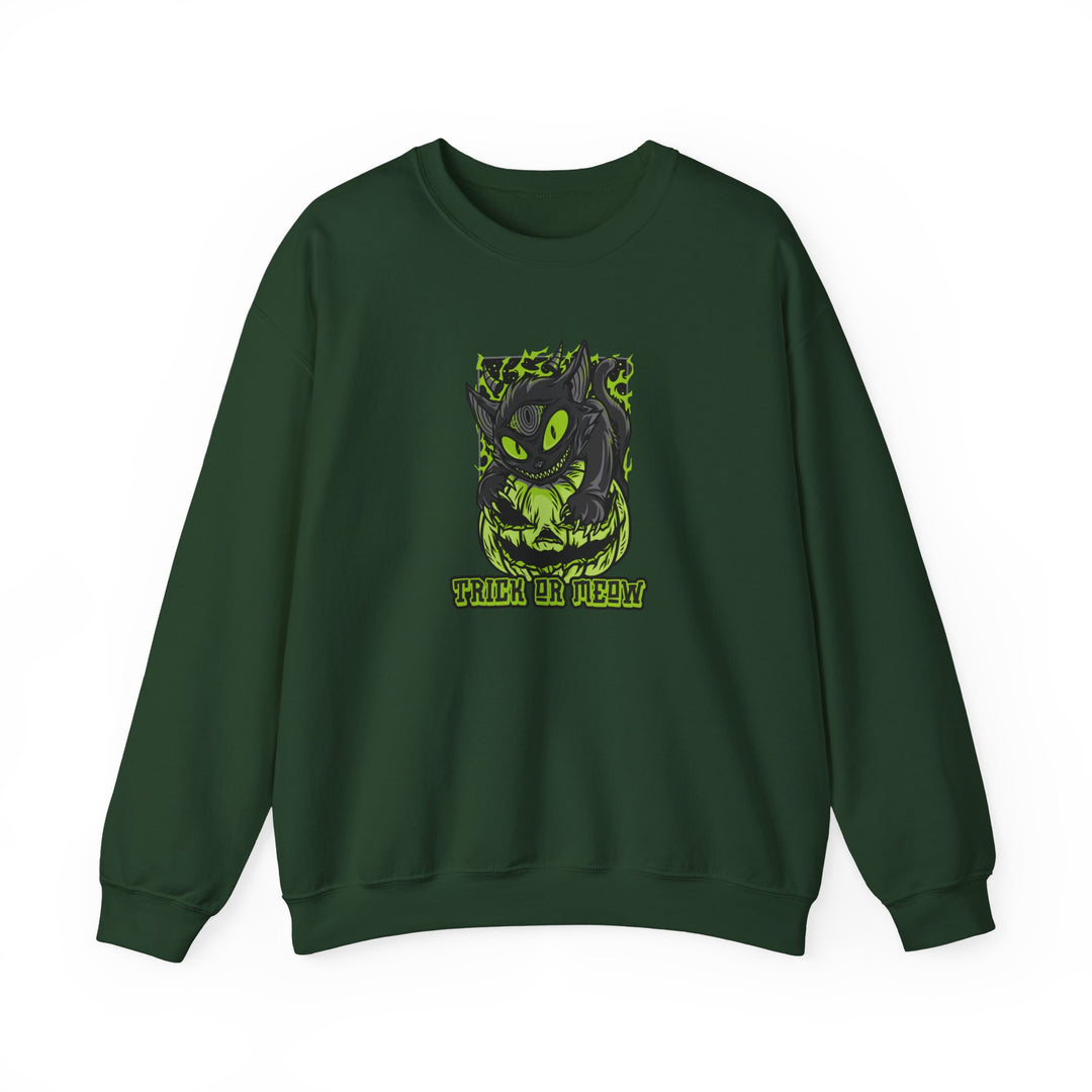 "Trick or Meow" - Spooky Purrfection! Crewneck Sweatshirt