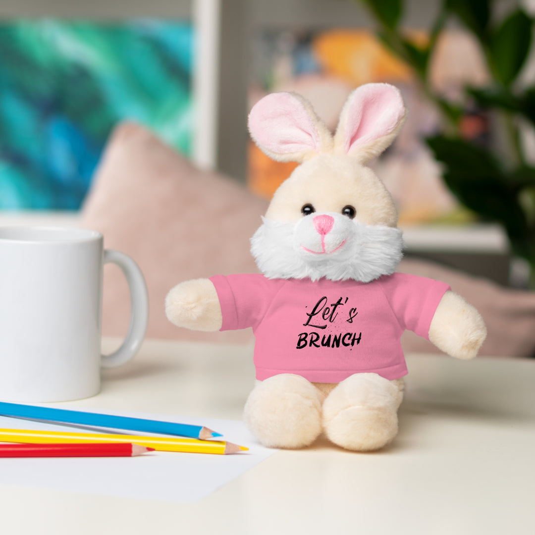 "Let's Brunch" Stuffed Animals with Tee = Cuddly Fun!