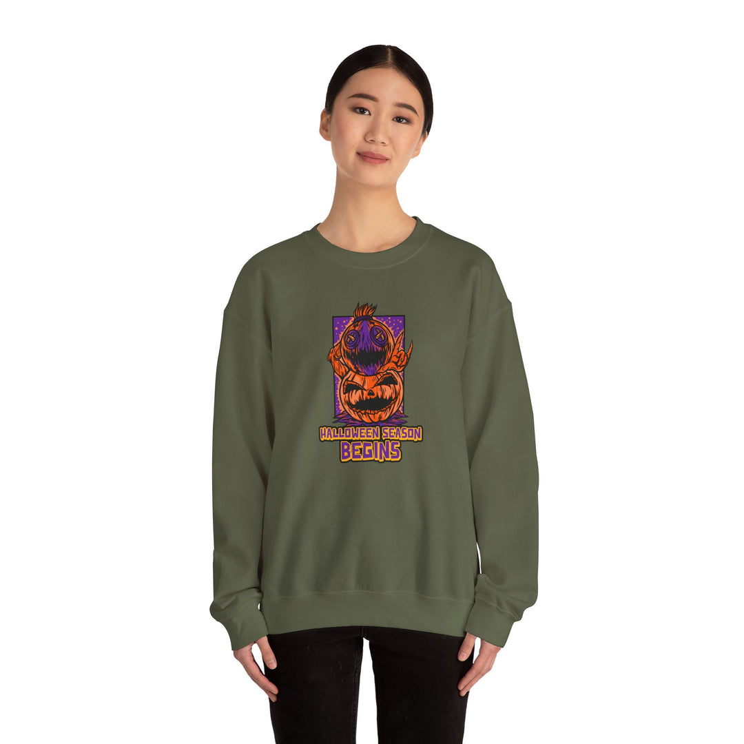 "Halloween Season Begins" - Start The Spookfest Crewneck Sweatshirt