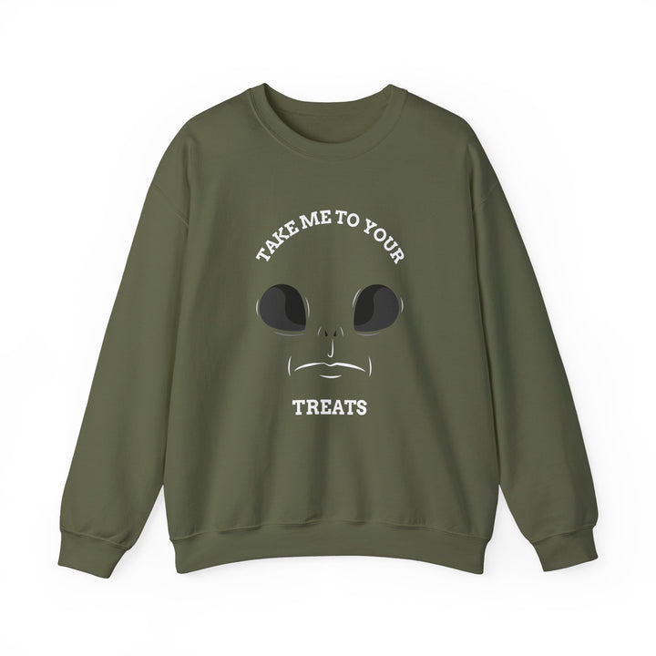 "Take Me To Your Treats" - Sweet & Spooky Style Crewneck Sweatshirt