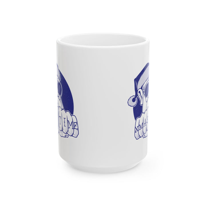 🎄 "XMAS TIME" Festive Mug – Sip in Holiday Style ☕ (navy blue)