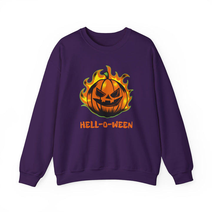 "HELL-O-WEEN" - Spook Tacular Comfort Crewneck Sweatshirt