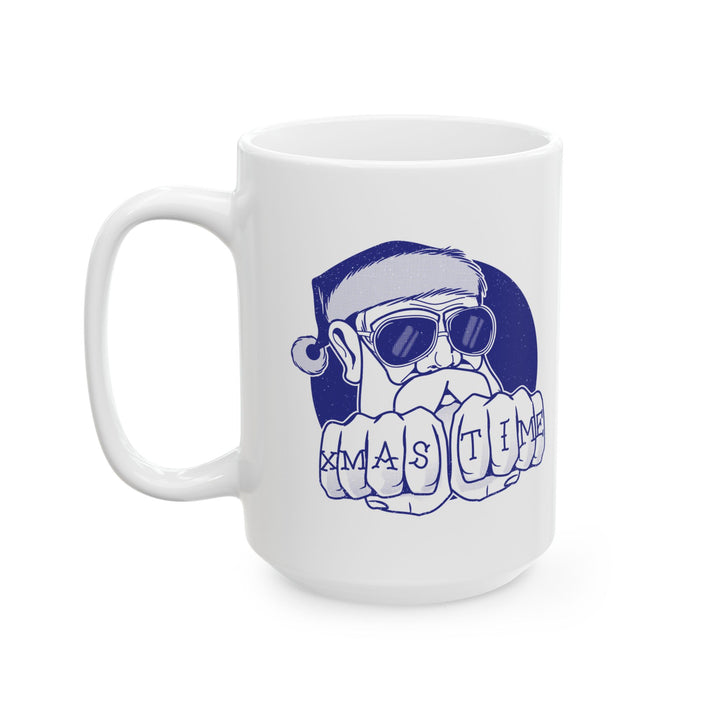 🎄 "XMAS TIME" Festive Mug – Sip in Holiday Style ☕ (navy blue)