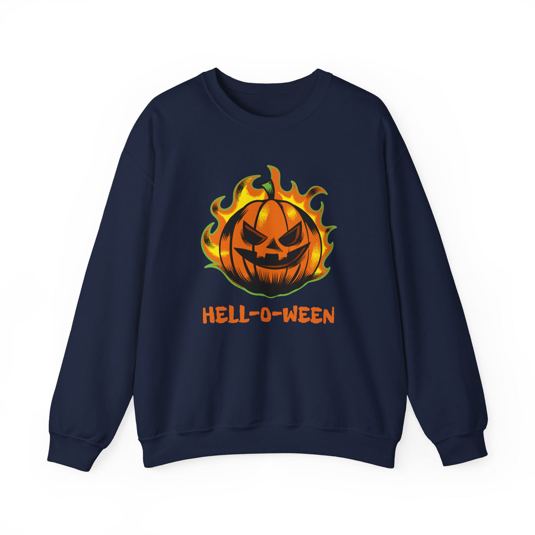 "HELL-O-WEEN" - Spook Tacular Comfort Crewneck Sweatshirt