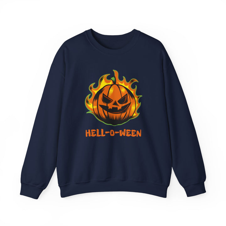 "HELL-O-WEEN" - Spook Tacular Comfort Crewneck Sweatshirt